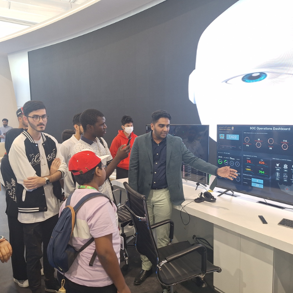 During COP28, DMU Dubai's Cyber Security programme students seized a valuable opportunity to visit the Innovation Hub.